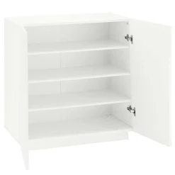 Garnero Arredamenti Madia 2 ante 81x86h cm moderna bainco lucido Candia Gihome® Bianco Lucido Clearance