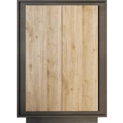 Garnero Arredamenti Madia alta 106x171h cm 2 ante antracite rovere chiaro Deluxe Rovere - Antracite