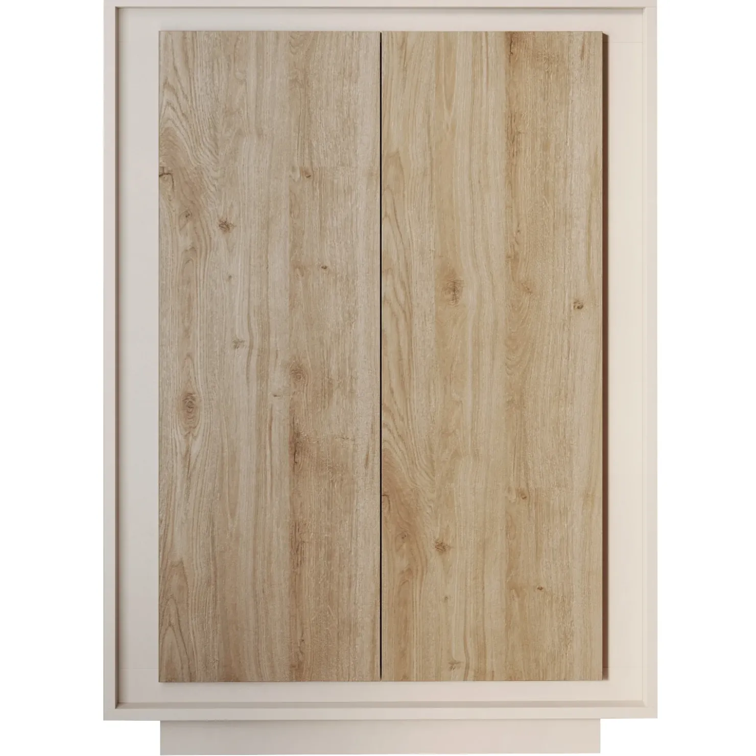 Garnero Arredamenti Madia alta 106x171h cm 2 ante beige rovere chiaro Deluxe Rovere - Beige Outlet