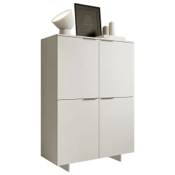 Garnero Arredamenti Madia alta 100x145h cm 4 ante soggiorno grigio Stone New