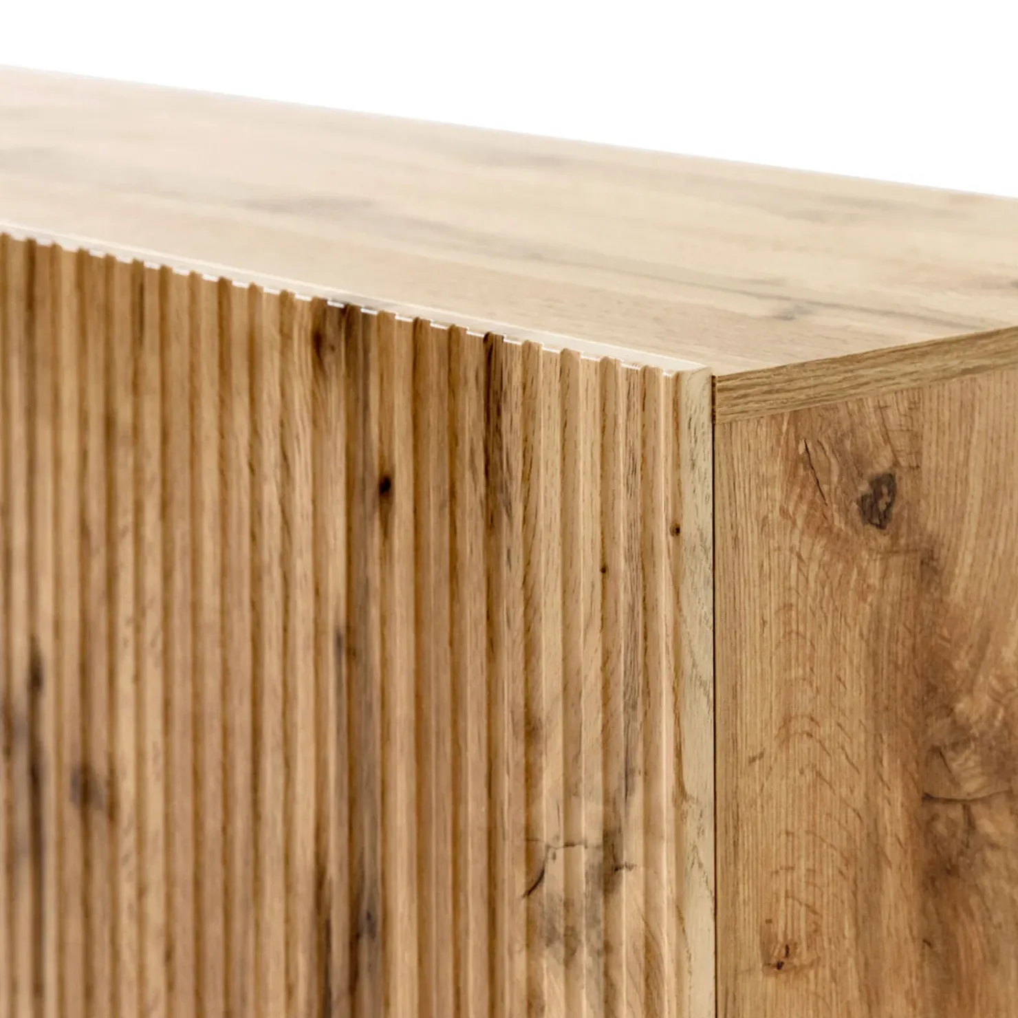 Garnero Arredamenti Madia con camino 181x83h cm moderno cannettato Essence Quercia Discount