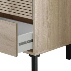 Garnero Arredamenti Madia moderna 151x80h cm 2 ante industrial rovere cannettato Lopez Discount