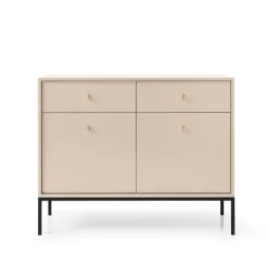 Garnero Arredamenti Madia moderna 104x83h cm 2 ante con cassetti soggiorno Glory Beige Discount