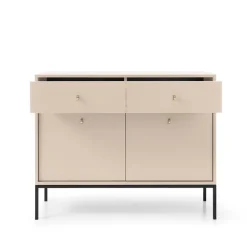 Garnero Arredamenti Madia moderna 104x83h cm 2 ante con cassetti soggiorno Glory Beige Discount