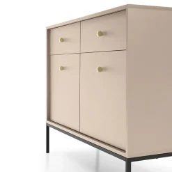 Garnero Arredamenti Madia moderna 104x83h cm 2 ante con cassetti soggiorno Glory Beige Discount