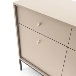 Garnero Arredamenti Madia moderna 104x83h cm 2 ante con cassetti soggiorno Glory Beige Discount