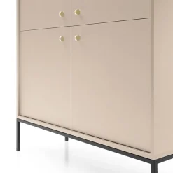 Garnero Arredamenti Madia moderna 104x83h cm 2 ante con cassetti soggiorno Glory Beige Discount