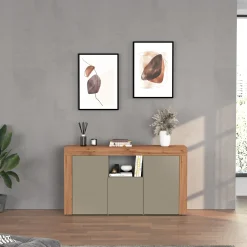 Garnero Arredamenti Madia moderna 155x85h cm tortora rovere Block Tortora - Rovere