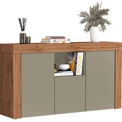 Garnero Arredamenti Madia moderna 155x85h cm tortora rovere Block Tortora - Rovere