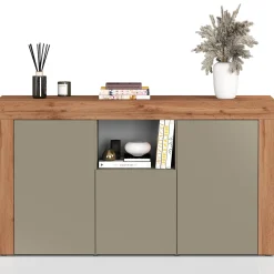 Garnero Arredamenti Madia moderna 155x85h cm tortora rovere Block Tortora - Rovere