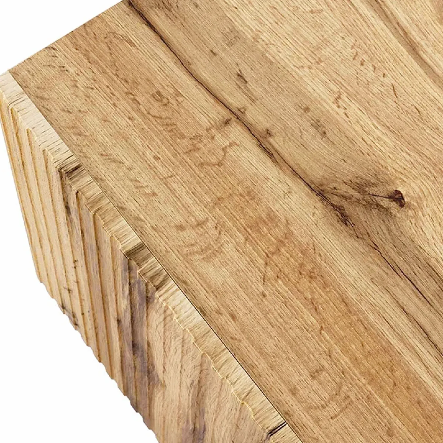 Garnero Arredamenti Madia 151x83cm 3 ante moderna industrial cannettato Essence Quercia