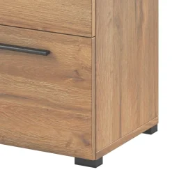 Garnero Arredamenti Madia 120x86h cm 1 anta 3 cassetti soggiorno rovere nero Maiorca Discount