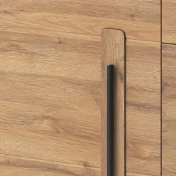 Garnero Arredamenti Madia 120x86h cm 1 anta 3 cassetti soggiorno rovere nero Maiorca Discount