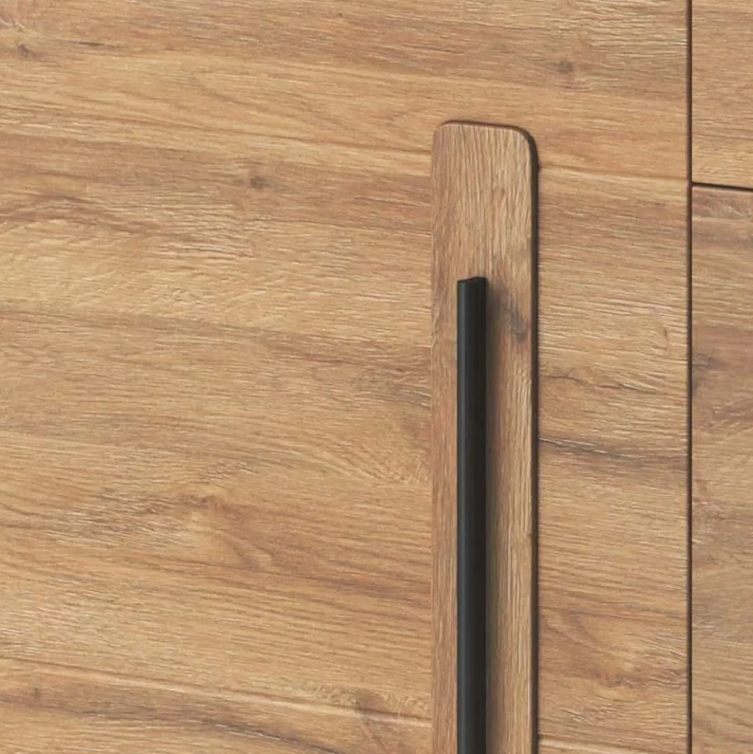 Garnero Arredamenti Madia 120x86h cm 1 anta 3 cassetti soggiorno rovere nero Maiorca Discount