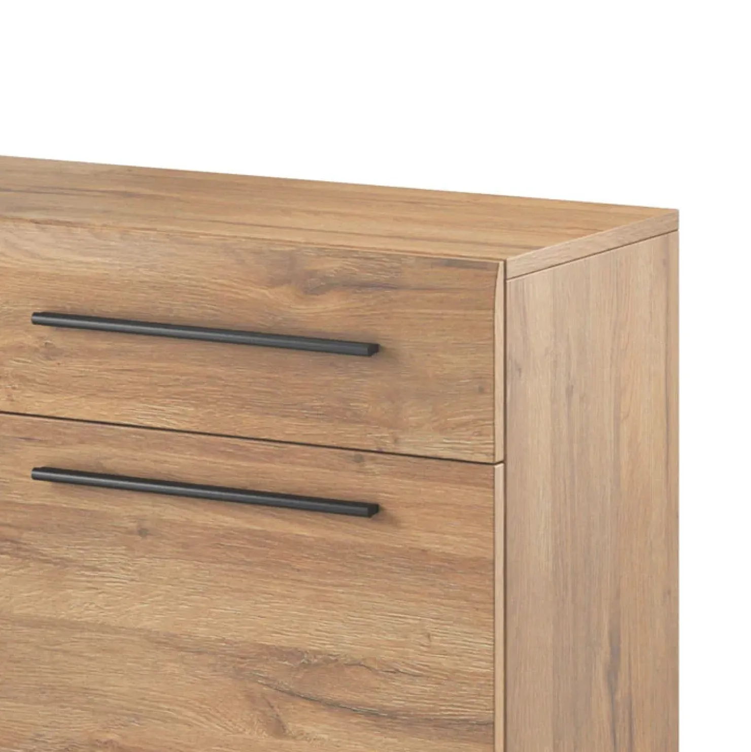 Garnero Arredamenti Madia 120x86h cm 1 anta 3 cassetti soggiorno rovere nero Maiorca Discount