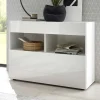 Garnero Arredamenti Madia 111x82h cm 1 anta a ribalta 1 cassetto bianco opaco e lucido Steppi