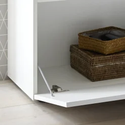 Garnero Arredamenti Madia 111x82h cm 1 anta a ribalta 1 cassetto bianco opaco e lucido Steppi