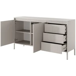 Garnero Arredamenti Madia 154x82h cm 2 ante 3 cassetti cannettato Ciar Beige Outlet