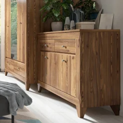 Garnero Arredamenti Madia 110x98h cm 2 ante 2 cassetti rovere scuro Lucca Best