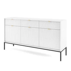 Garnero Arredamenti Madia 154x83h cm 3 ante 3 cassetti moderna bianco Alisa Bianco Opaco Clearance