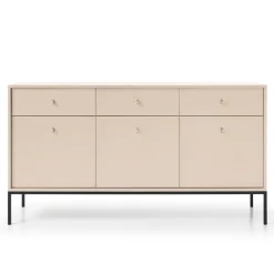 Garnero Arredamenti Madia 154x83h cm 3 ante 3 cassetti soggiorno Glory Beige Discount