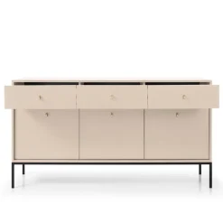 Garnero Arredamenti Madia 154x83h cm 3 ante 3 cassetti soggiorno Glory Beige Discount