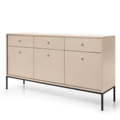 Garnero Arredamenti Madia 154x83h cm 3 ante 3 cassetti soggiorno Glory Beige Discount