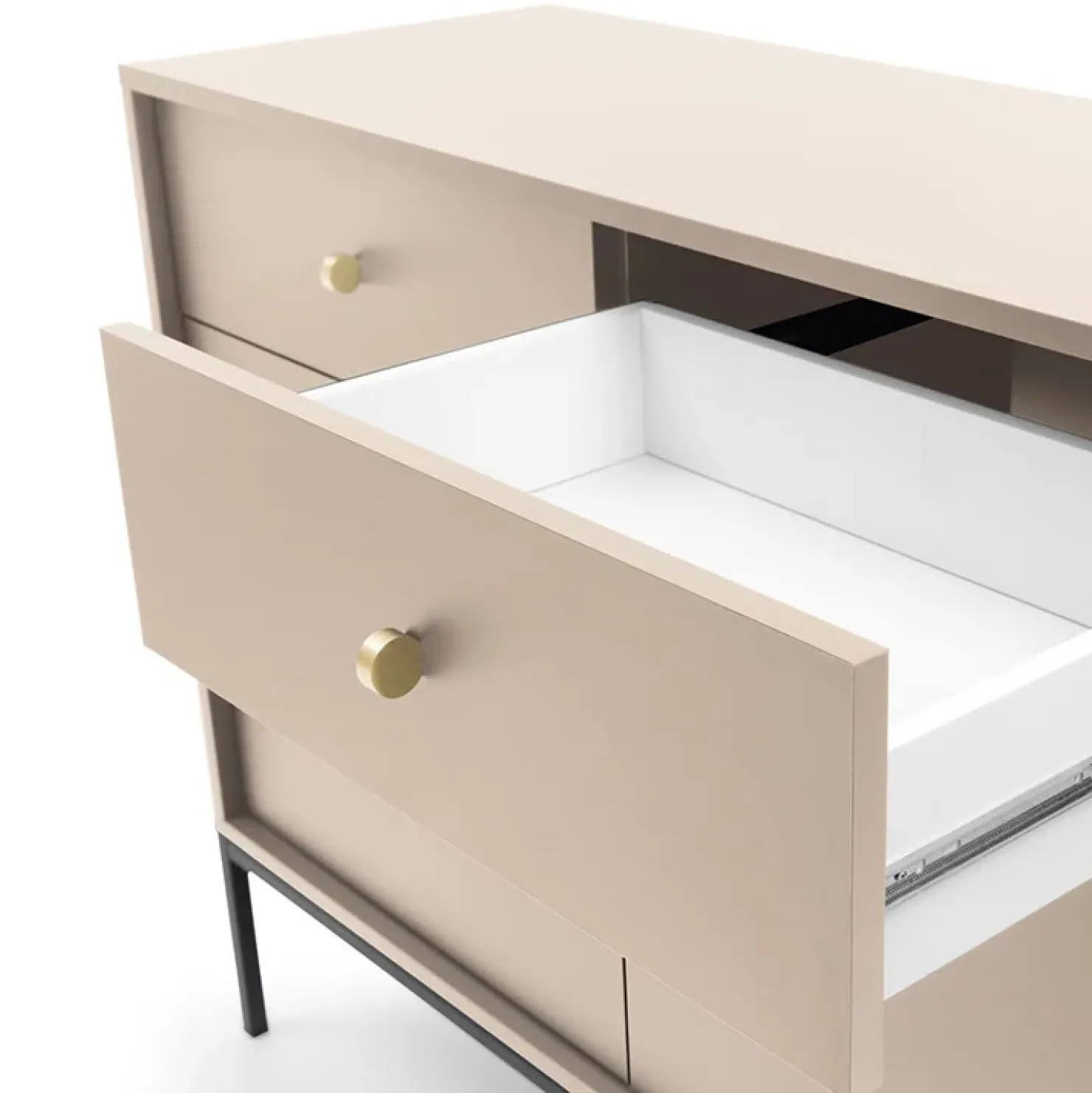 Garnero Arredamenti Madia 154x83h cm 3 ante 3 cassetti soggiorno Glory Beige Discount