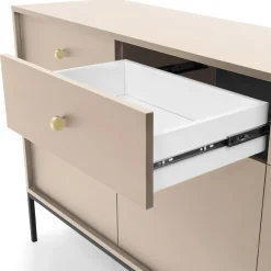 Garnero Arredamenti Madia 154x83h cm 3 ante 3 cassetti soggiorno Glory Beige Discount