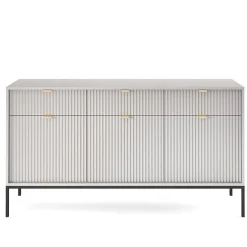 Garnero Arredamenti Madia 154x83h cm 3 ante 3 cassetti moderna Alisa Grigio Outlet