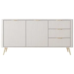 Garnero Arredamenti Madia 163x81h cm 2 ante 3 cassetti cannettato Ramis Beige Discount