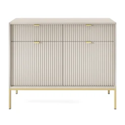 Garnero Arredamenti Madia 104x83h cm 2 ante 2 cassetti moderna design Alisa Beige Hot