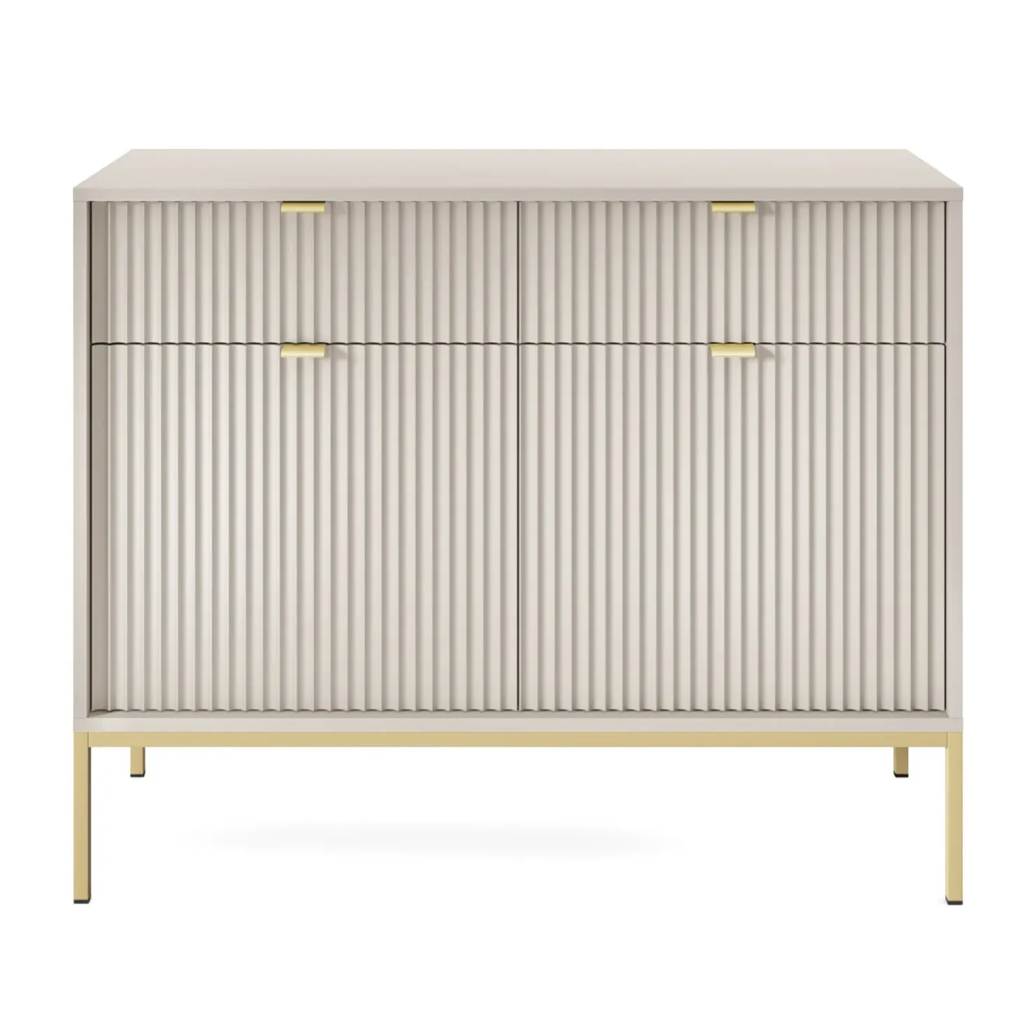 Garnero Arredamenti Madia 104x83h cm 2 ante 2 cassetti moderna design Alisa Beige Hot