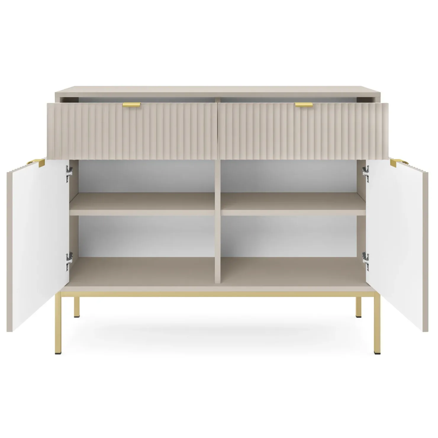 Garnero Arredamenti Madia 104x83h cm 2 ante 2 cassetti moderna design Alisa Beige Hot