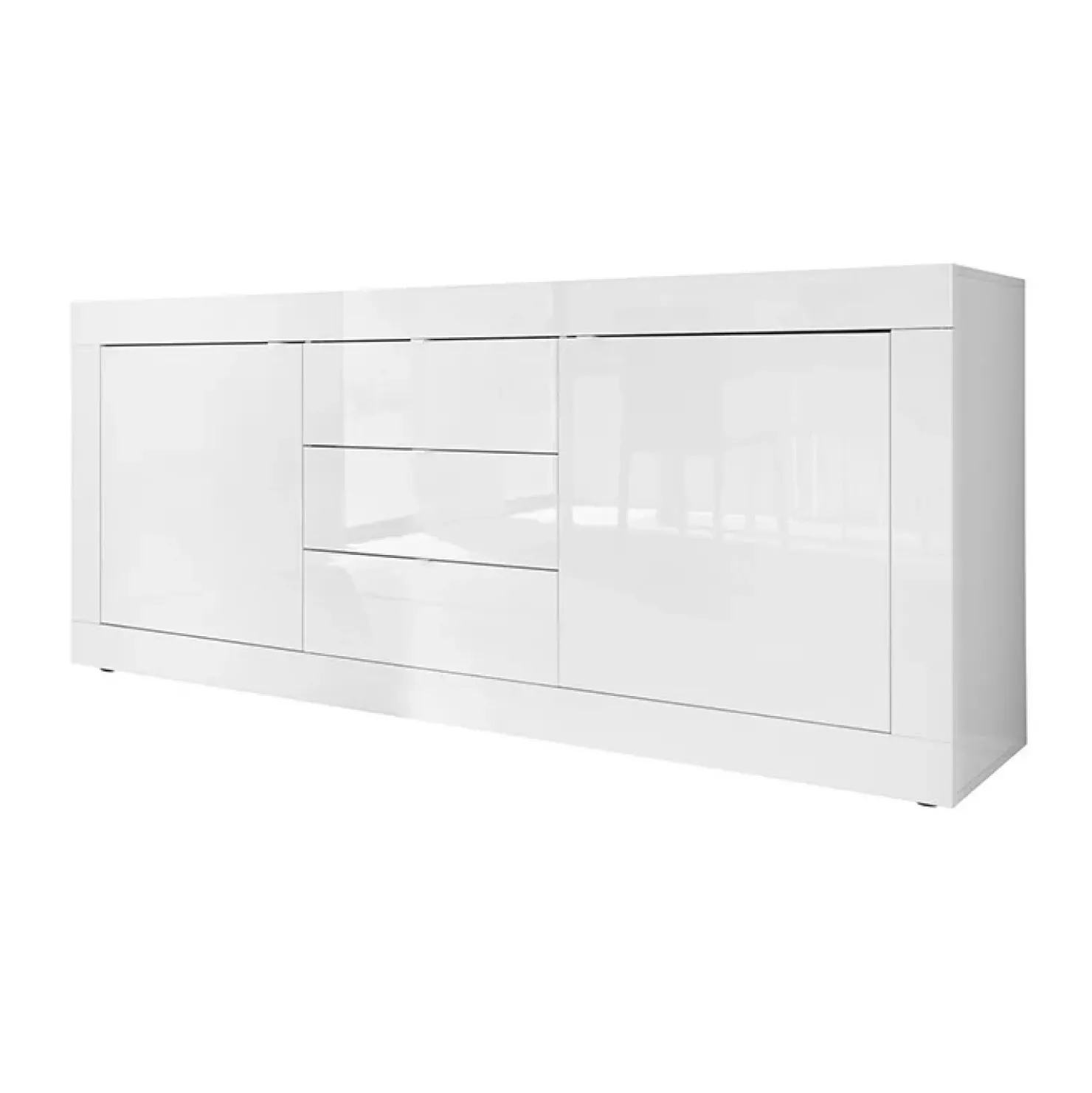 Garnero Arredamenti Madia 210x86h cm 2 ante 3 cassetti moderna Eternity Bianco Lucido Best