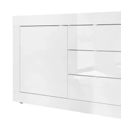 Garnero Arredamenti Madia 210x86h cm 2 ante 3 cassetti moderna Eternity Bianco Lucido Best