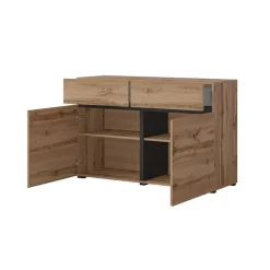 Garnero Arredamenti Madia 120x78h cm 2 ante 2 cassetti moderna nero Lolla Rovere Online