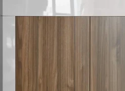 Garnero Arredamenti Madia 184x86h cm 2 ante 2 cassetti bianco lucido noce Florena Bianco Lucido - Noce Sale