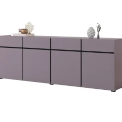 Garnero Arredamenti Madia 225x78h cm 4 ante 4 cassetti moderna nero Lolla Lilla Online