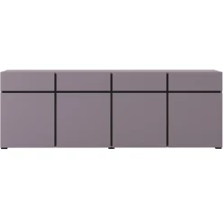 Garnero Arredamenti Madia 225x78h cm 4 ante 4 cassetti moderna nero Lolla Lilla Online