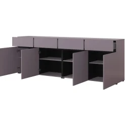 Garnero Arredamenti Madia 225x78h cm 4 ante 4 cassetti moderna nero Lolla Lilla Online