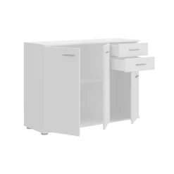 Garnero Arredamenti Madia 106x76h cm 3 ante 2 cassetti moderna bianco Ely New