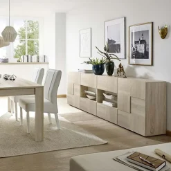 Garnero Arredamenti Madia 241x84h cm 2 ante 4 cassetti moderna samoa Obsession Rovere Online