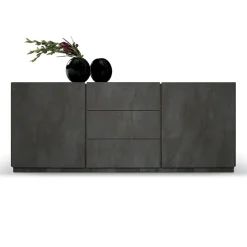 Garnero Arredamenti Madia 200x79h cm 2 ante 3 cassetti ossido bianco Blitz