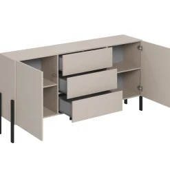 Garnero Arredamenti Madia 180x90h cm 2 ante 3 cassetti moderna cashmere Simple Beige New