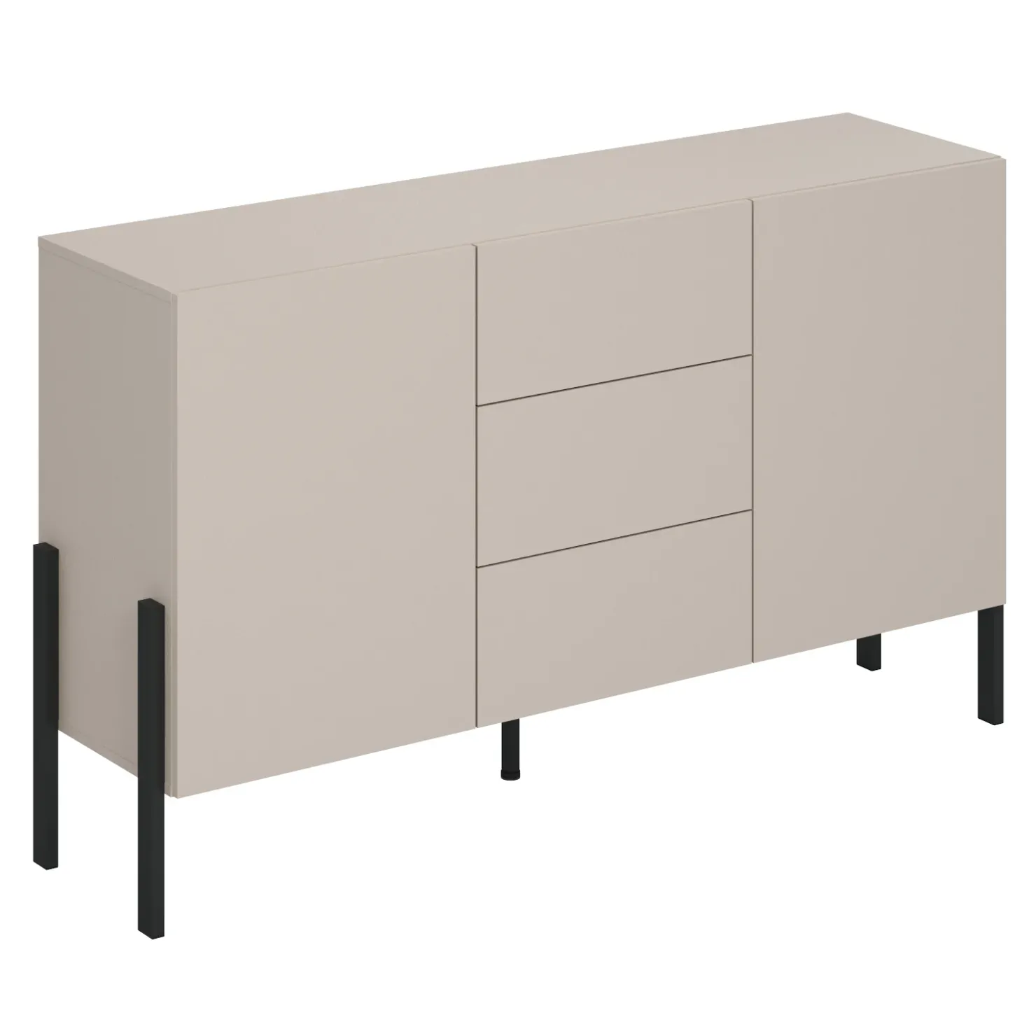 Garnero Arredamenti Madia 150x90h cm 2 ante 3 cassetti moderna cashmere Simple Beige Discount