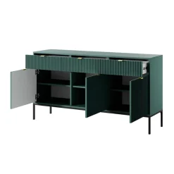 Garnero Arredamenti Madia 154x83h cm 3 ante 3 cassetti moderna Alisa Verde Sale