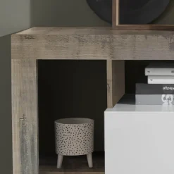 Garnero Arredamenti Madia 146x93h cm 2 ante 3 cassetti moderna bianco lucido pero Invictus Sale