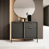 Garnero Arredamenti Madia 103x82h cm 2 ante 1 cassetto moderna antracite Nebula