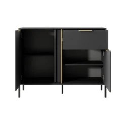 Garnero Arredamenti Madia 103x82h cm 2 ante 1 cassetto moderna antracite Nebula